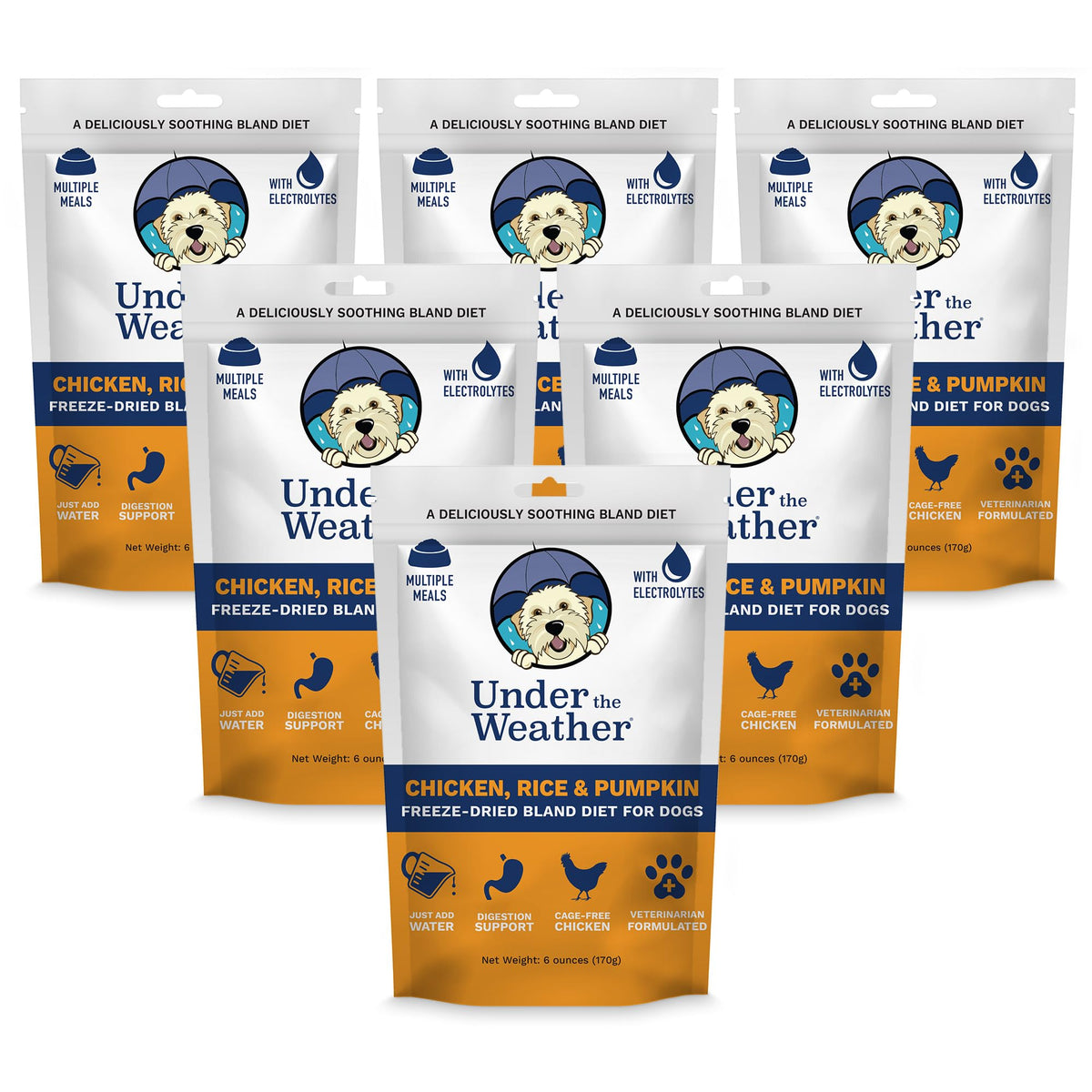 undertheweatherpet bland diet para perros, empaque visible para compra rápida