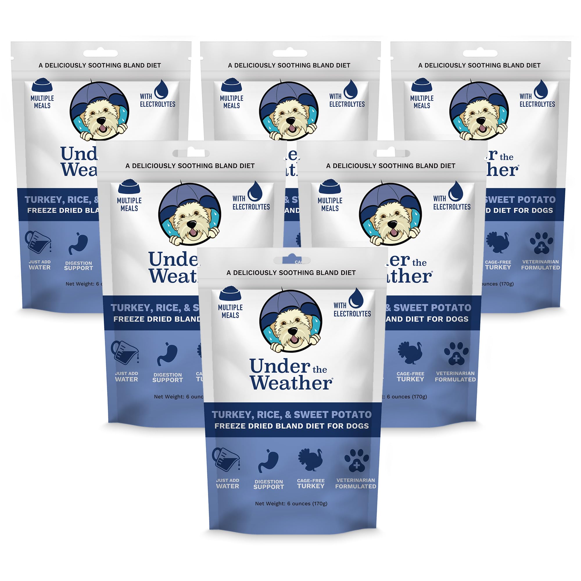 undertheweatherpet dieta-blanda para perro con arroz-pavo-boniato, apoya la digestión suave