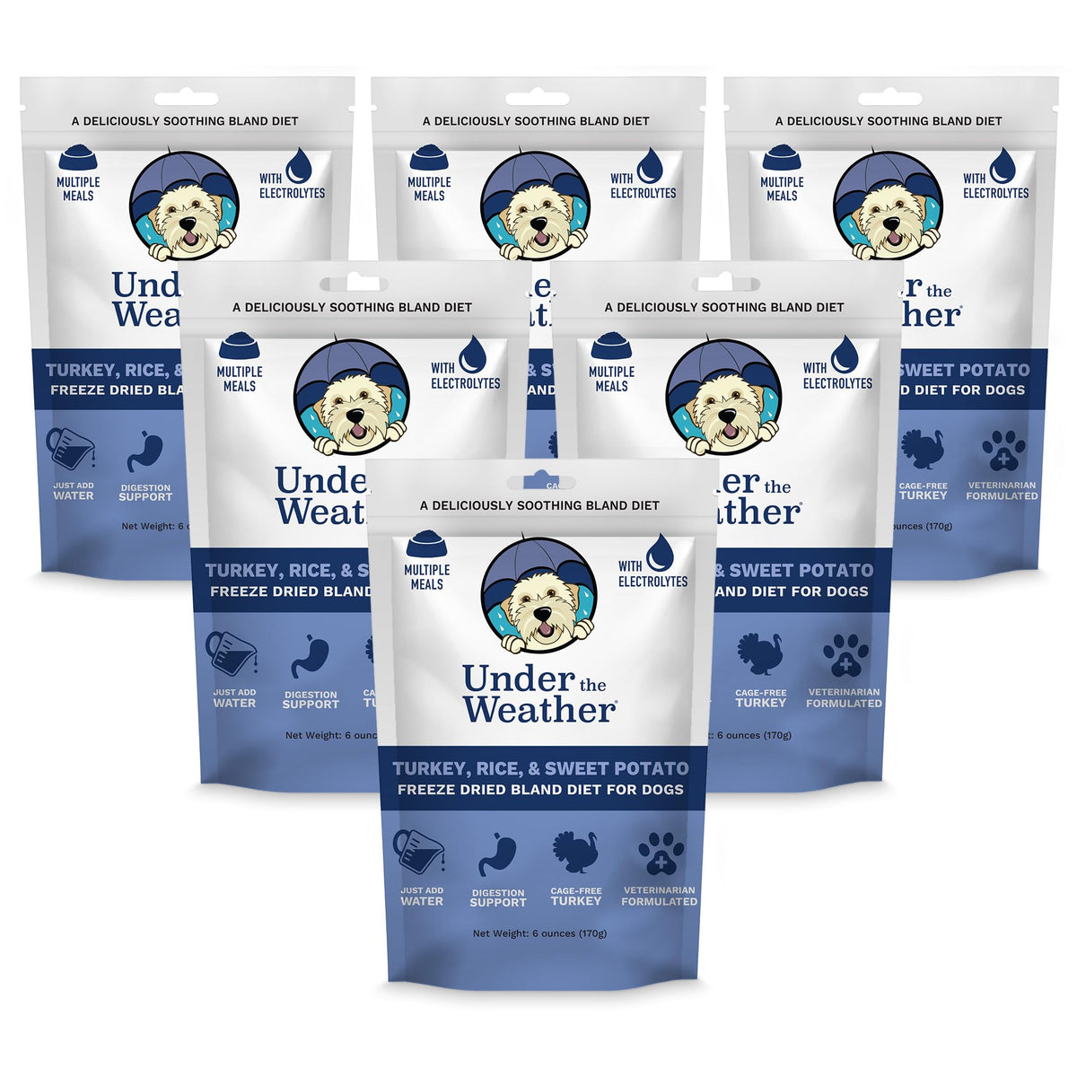 undertheweatherpet dieta-blanda para perro con arroz-pavo-boniato, apoya la digestión suave
