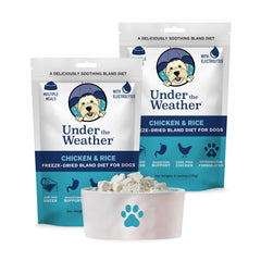 undertheweatherpet dieta blanda para perros en paquete, lista para preparar.
