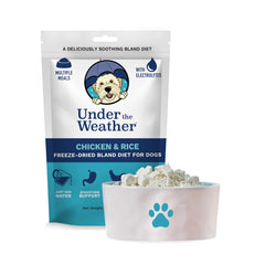UndertheWeatherPet dieta blanda para perros, frente del empaque, lista para uso rápido