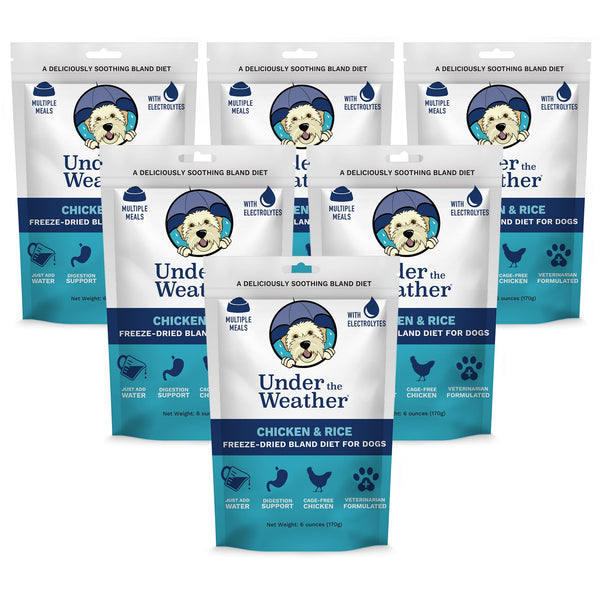 undertheweatherpet dieta-blanda-perros-pollo-arroz: ayuda a calmar el estómago tras malestar digestivo.