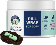 undertheweatherpet envoltura-de-pastilla muestra masa sabor pollo para disfrazar la medicación.