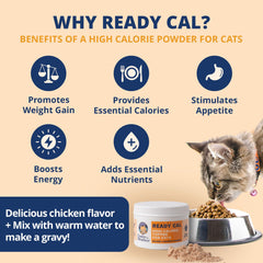 UndertheWeatherPet Ready Cal, cucharilla medidora, facilita dosis diarias para apoyar el peso constante.