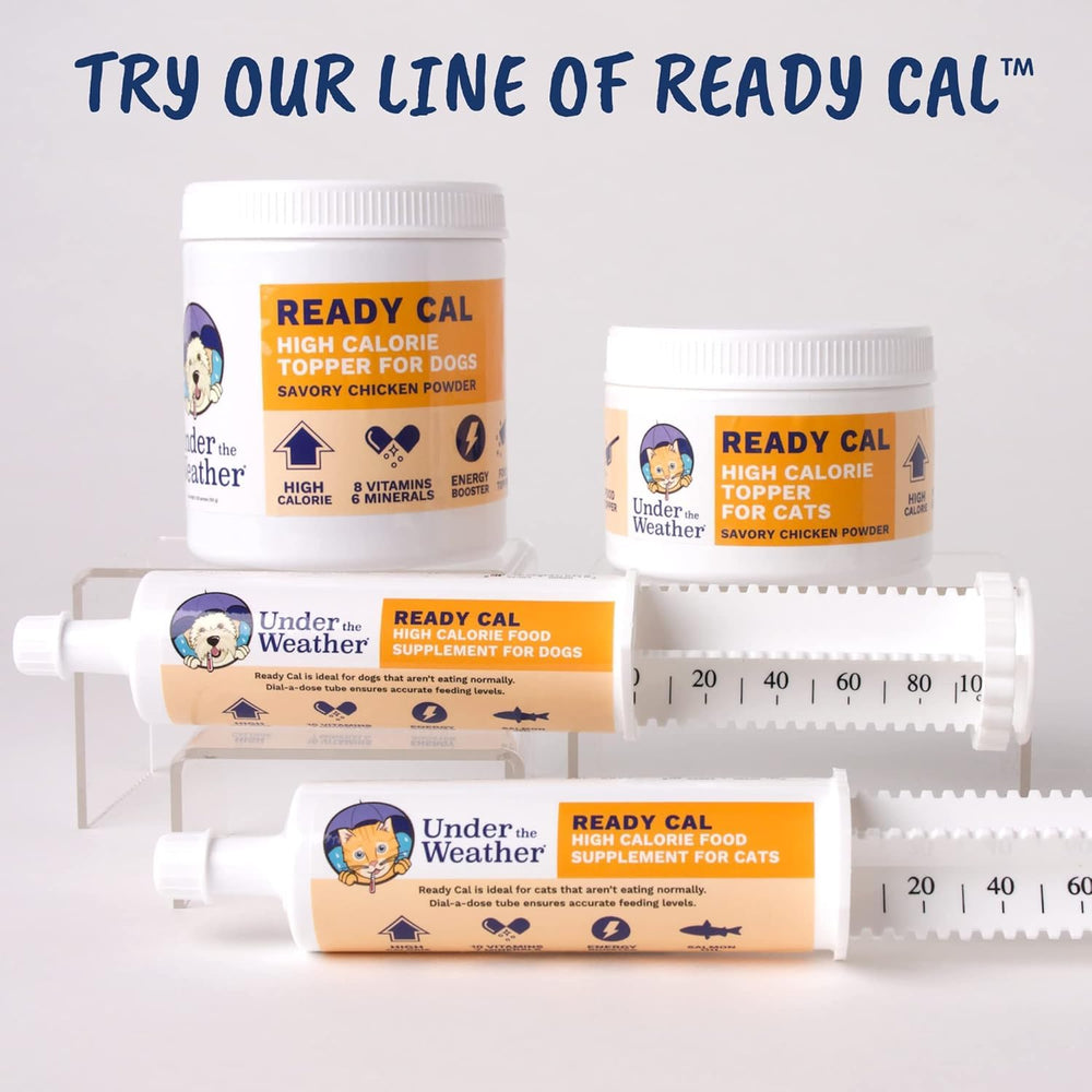UndertheWeatherPet Ready Cal, etiqueta detallada, promueve transparencia y confianza en el suplemento.