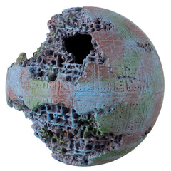 Underwater Treasures adorno-pecera-bola-espacio-verde: seguro para acuarios de agua dulce y salada