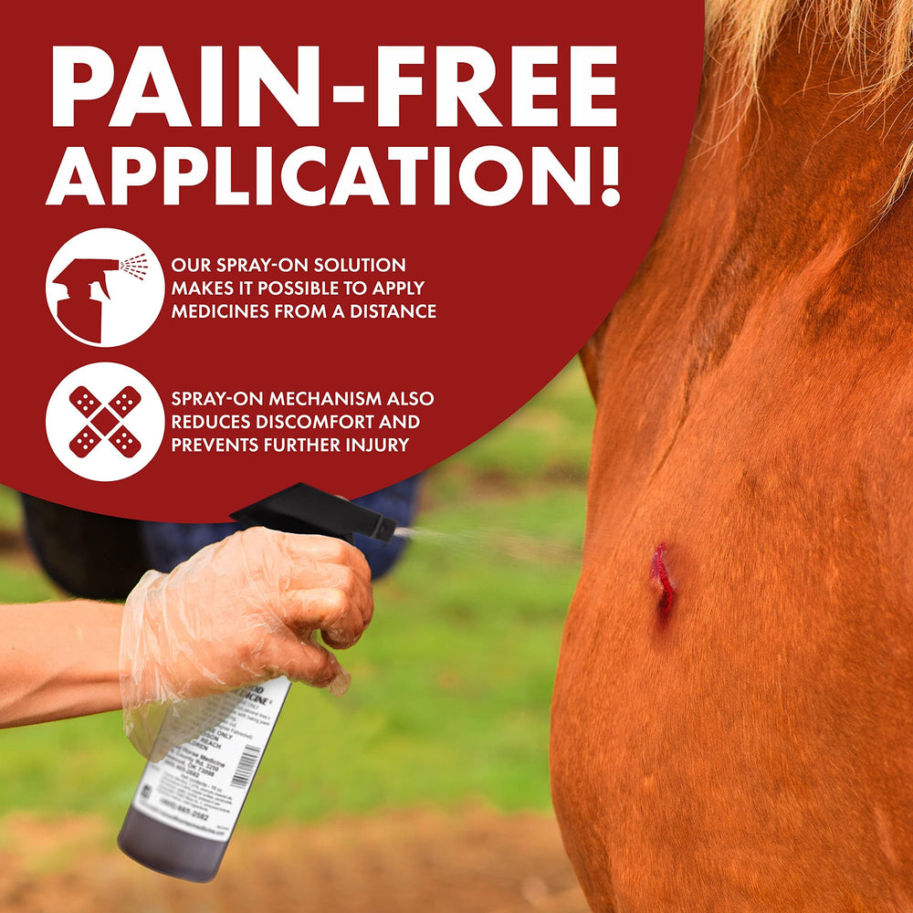 Underwood Horse Medicine: aplicación sin ardor, cómoda para el animal.