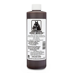Underwood Horse Medicine: botella con pulverizador para heridas, facilita aplicación rápida.