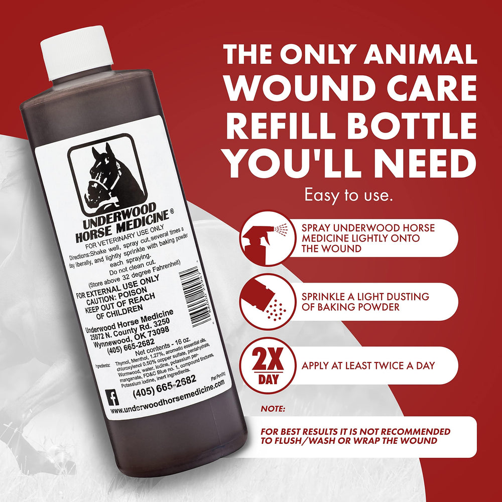 Underwood Horse Medicine: kit de primeros auxilios para emergencias equinas.