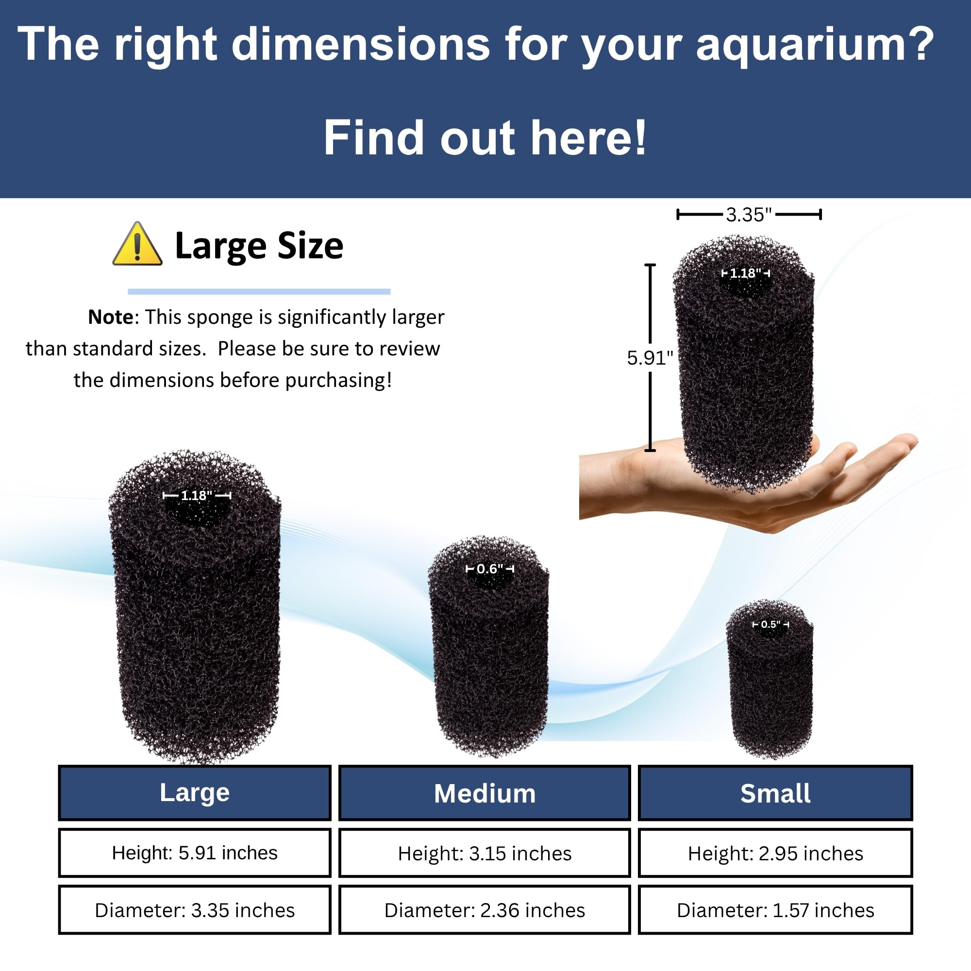 UNEAK espuma prefiltro de alta porosidad para entrada de acuario, mejora el flujo.