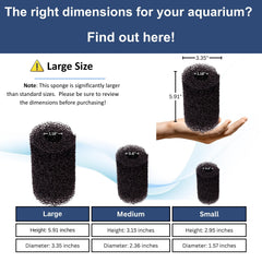 UNEAK espuma prefiltro de alta porosidad para entrada de acuario, mejora el flujo.