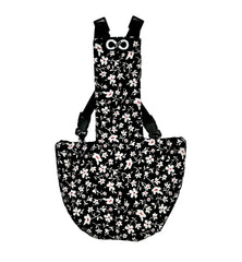 Pañales Uni Infinity para gallinas, negro floral, ajuste cómodo y seguro.