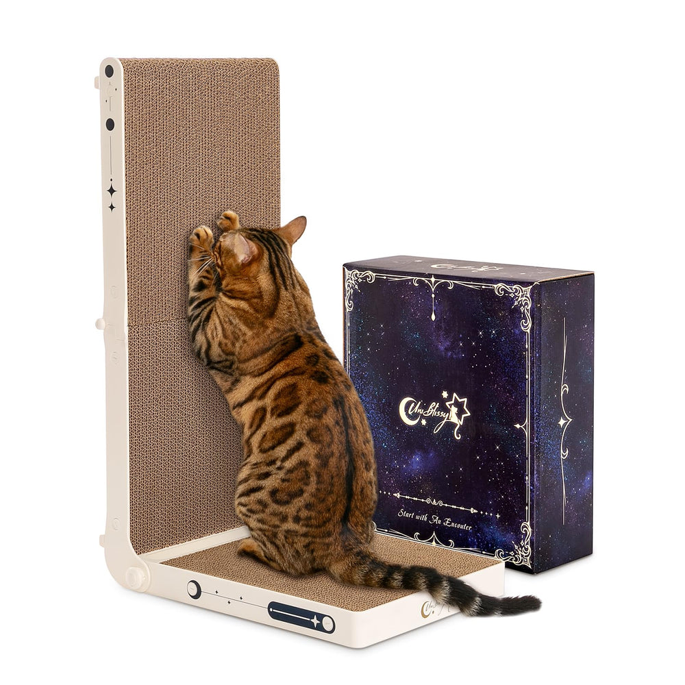 UniBlissy rasca-gato, rascador de lado doble para juego y descanso.