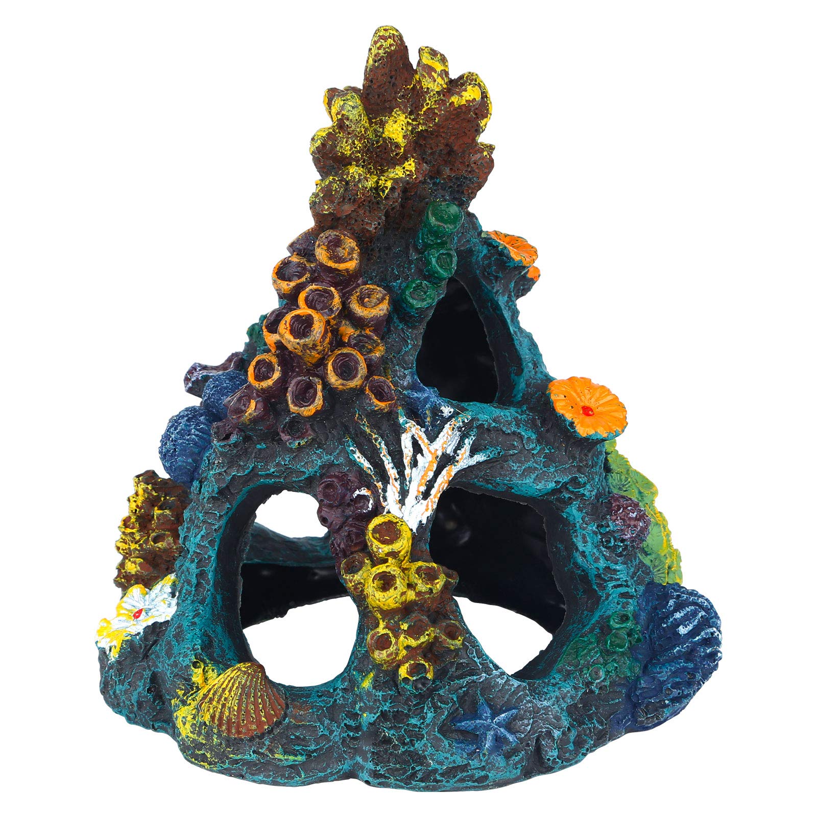 Uniclife coral de resina colorido para acuario, añade textura y color.