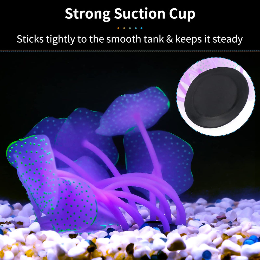 Uniclife decoracion acuario verde, efecto fluorescente visible con iluminación actínica