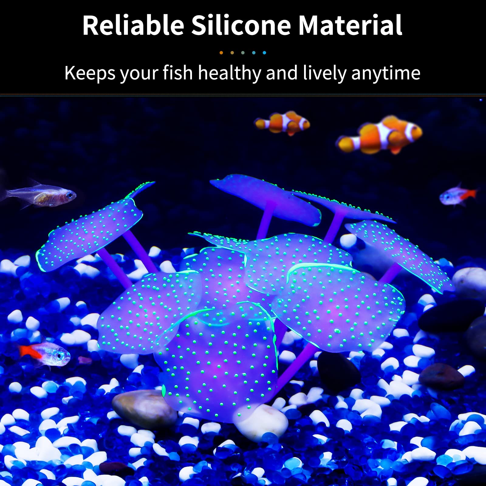 Uniclife coral verde silicona ligero y flexible para colocación