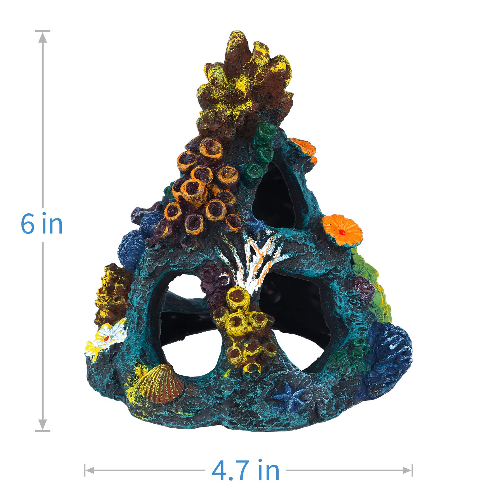 Uniclife montaña de resina para acuario, crea refugio natural para peces.