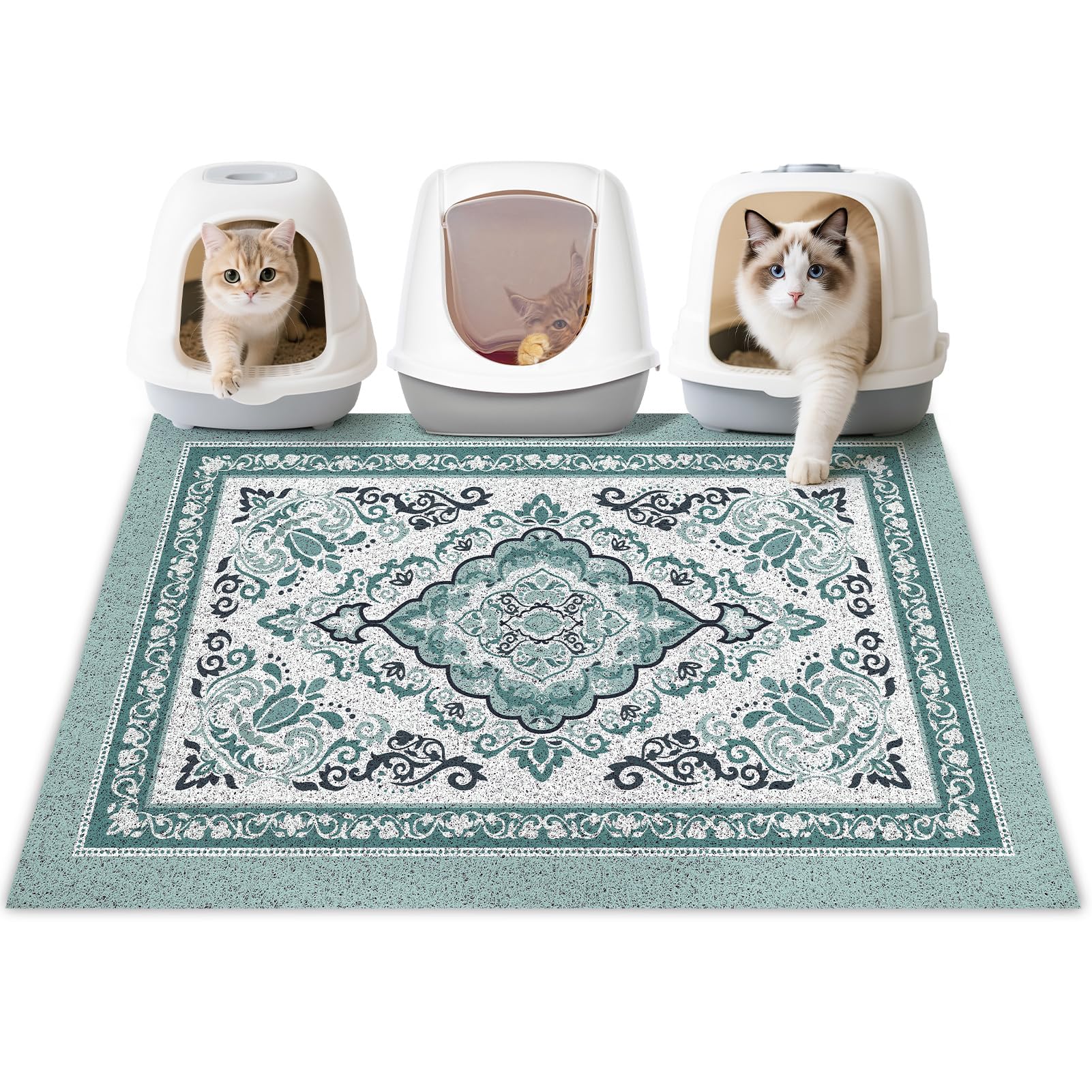Alfombrilla Unicorn Catcher para arena de gato 40x30, recoge arena eficazmente.