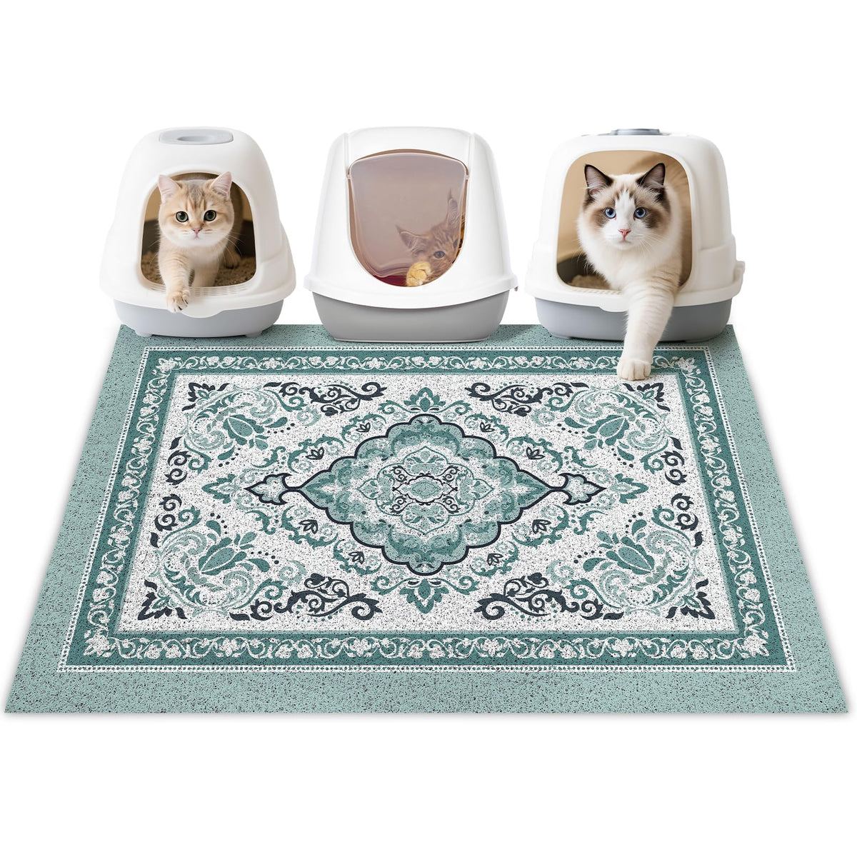 Alfombrilla Unicorn Catcher para arena de gato 40x30, recoge arena eficazmente.
