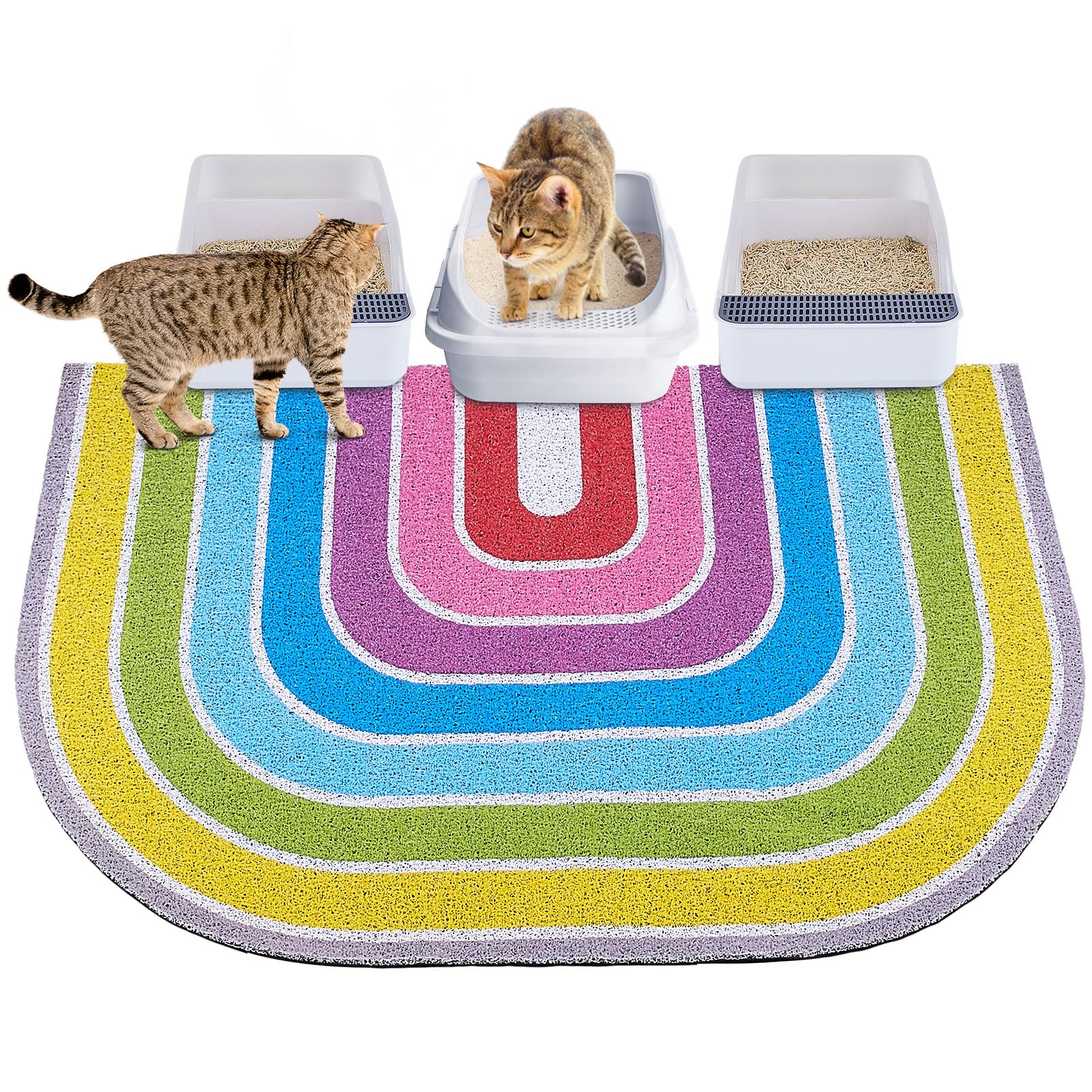 Alfombrilla Unicorn Catcher para arena de gato XL, captura arena y protege el suelo.