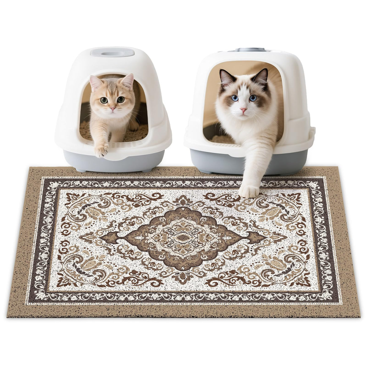 Alfombrilla Unicorn Catcher para arenero de gato 33x22, atrapa arena y mantiene el suelo limpio