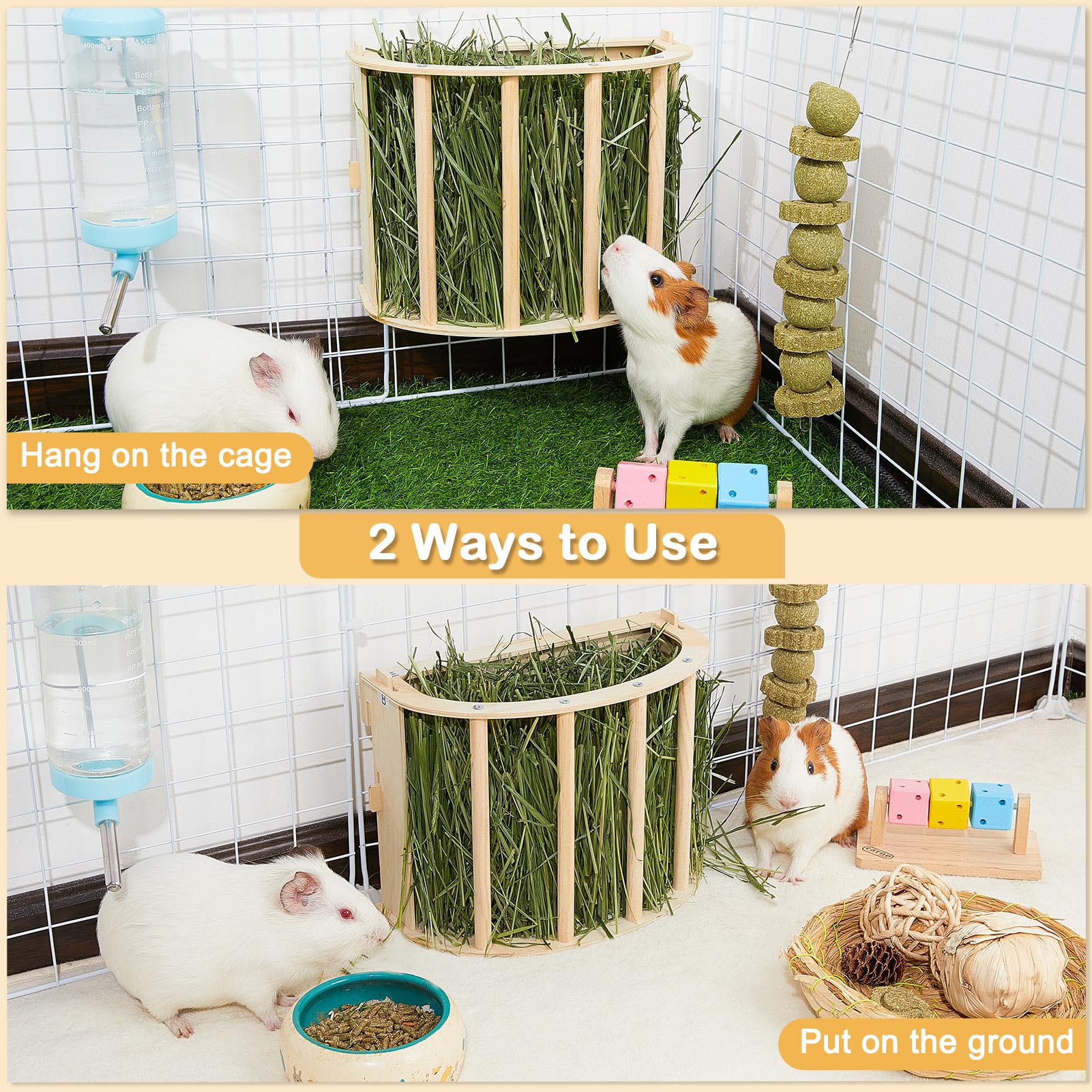 Unicorn Catcher: detalle de madera natural, duradero y apto para masticar