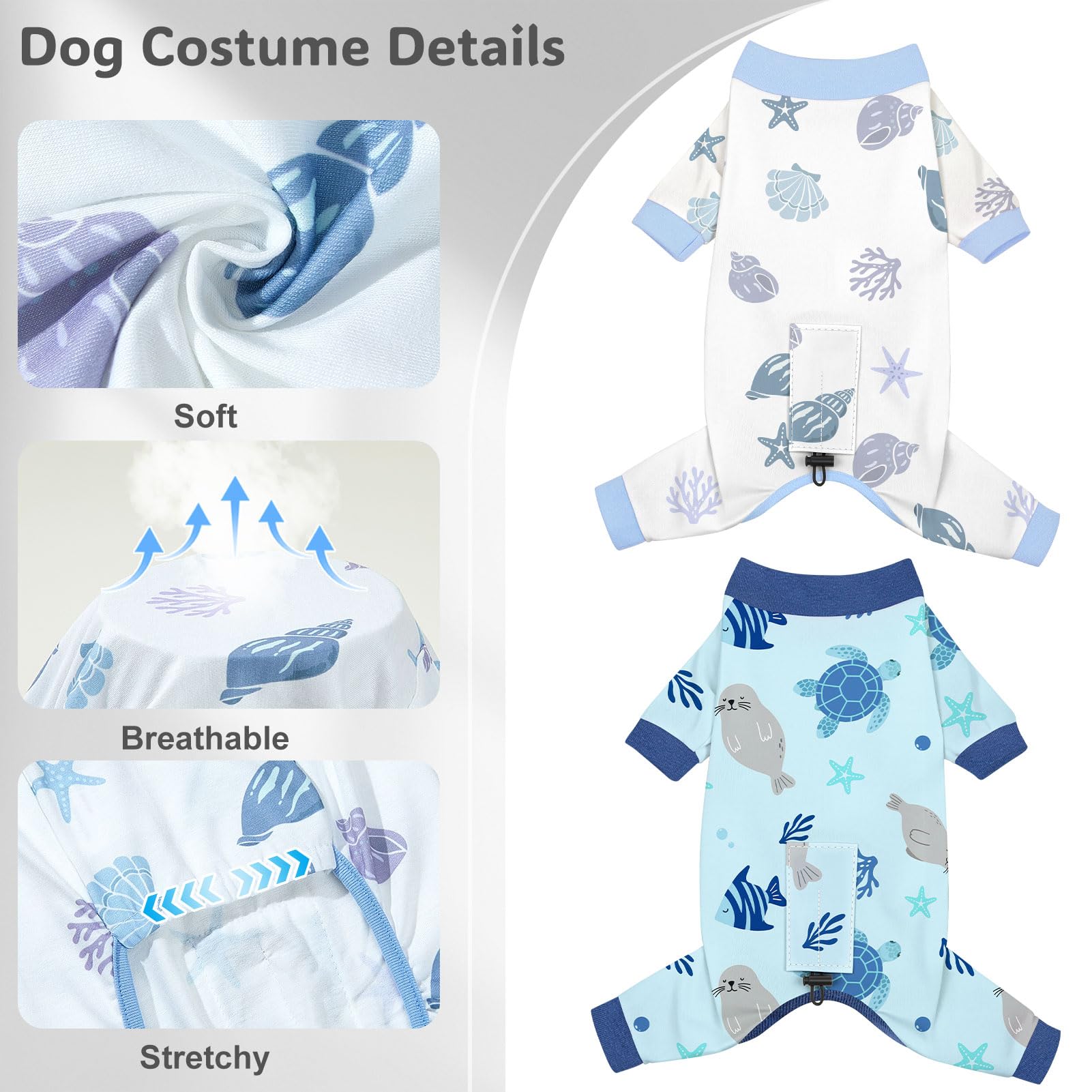 pijama unicorn catcher para perro con estampas para rotación diaria.