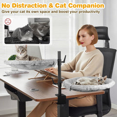 Unidevice Nido Gato Escritorio 16-5 pulgadas, refugio suave para siestas tranquilas
