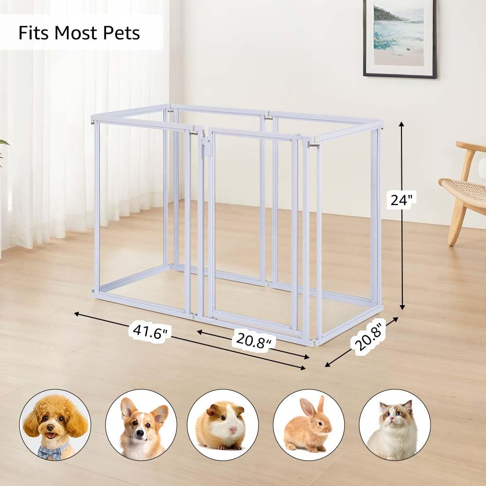 Unipaws diseño modular de seis paneles, configuración versátil para espacios pequeños.