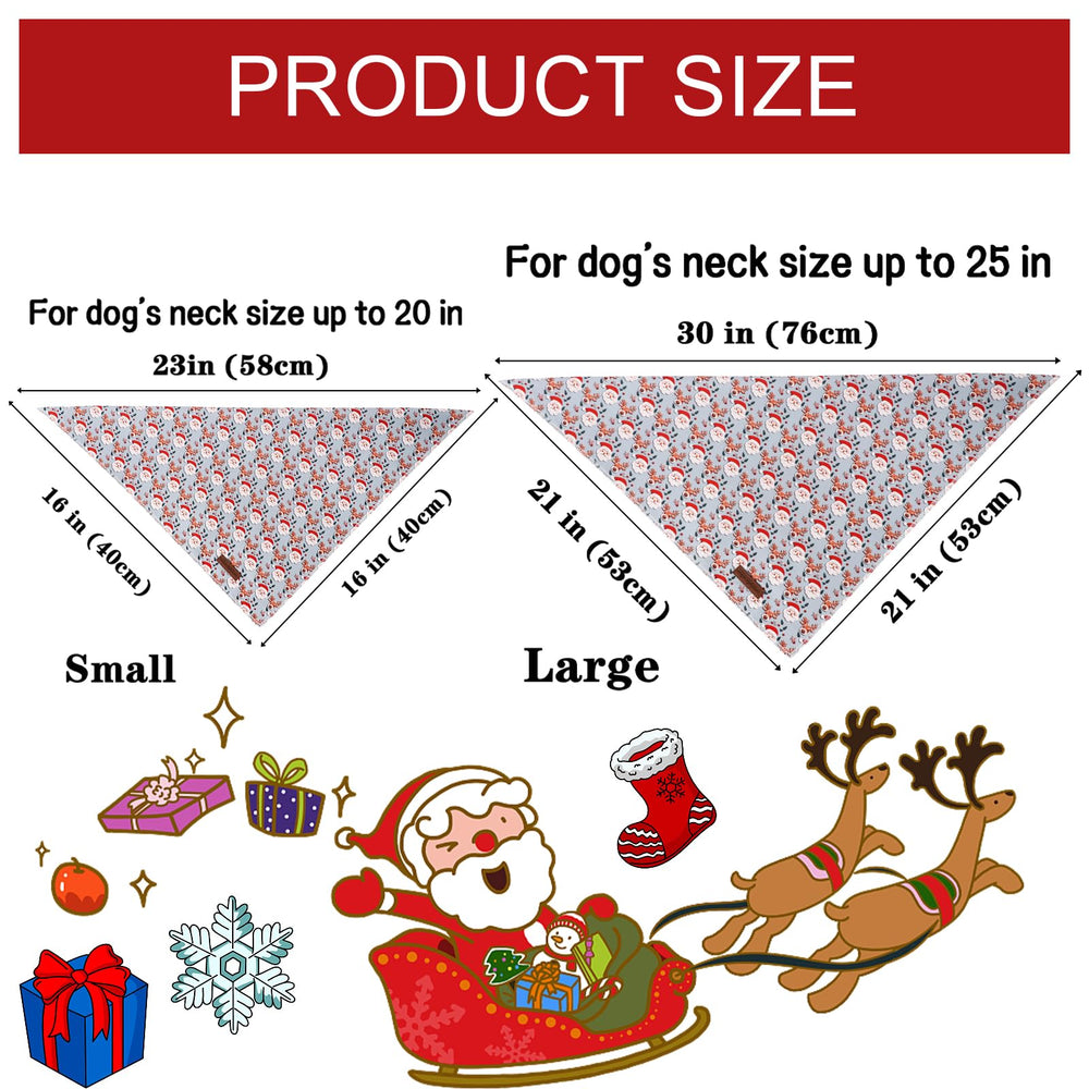 Bandana Unique Style Paws para perro con diseño elk navidad colorido.