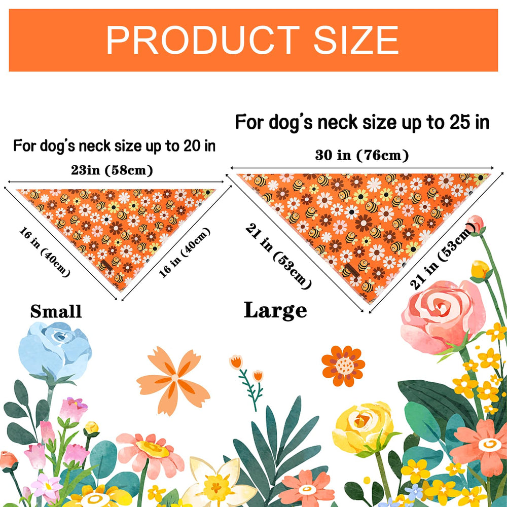 Bandana Unique Style Paws para perro con diseño floral suave para uso diario.