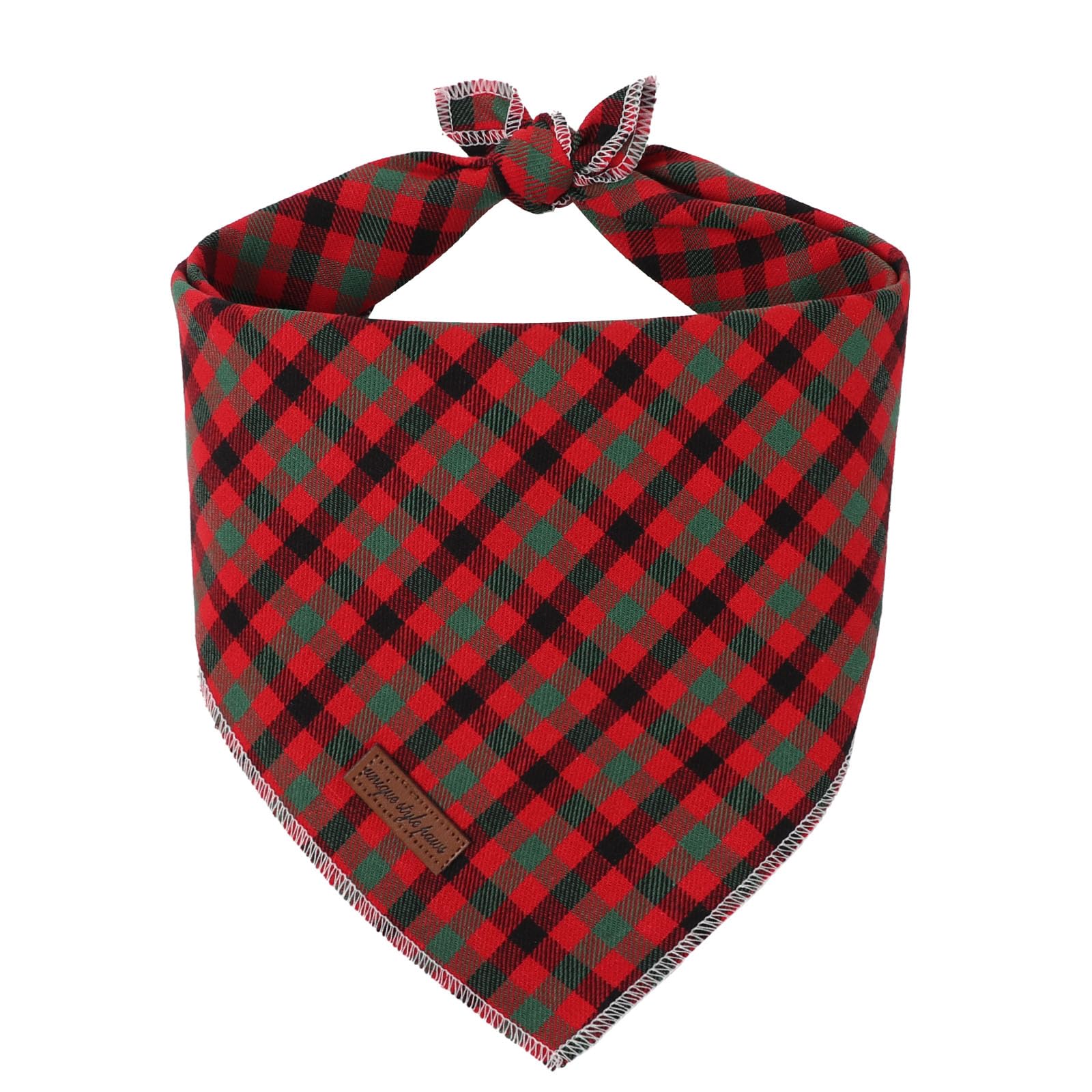 Unique Style Paws bandana navideña para perro en formato cuadrado.