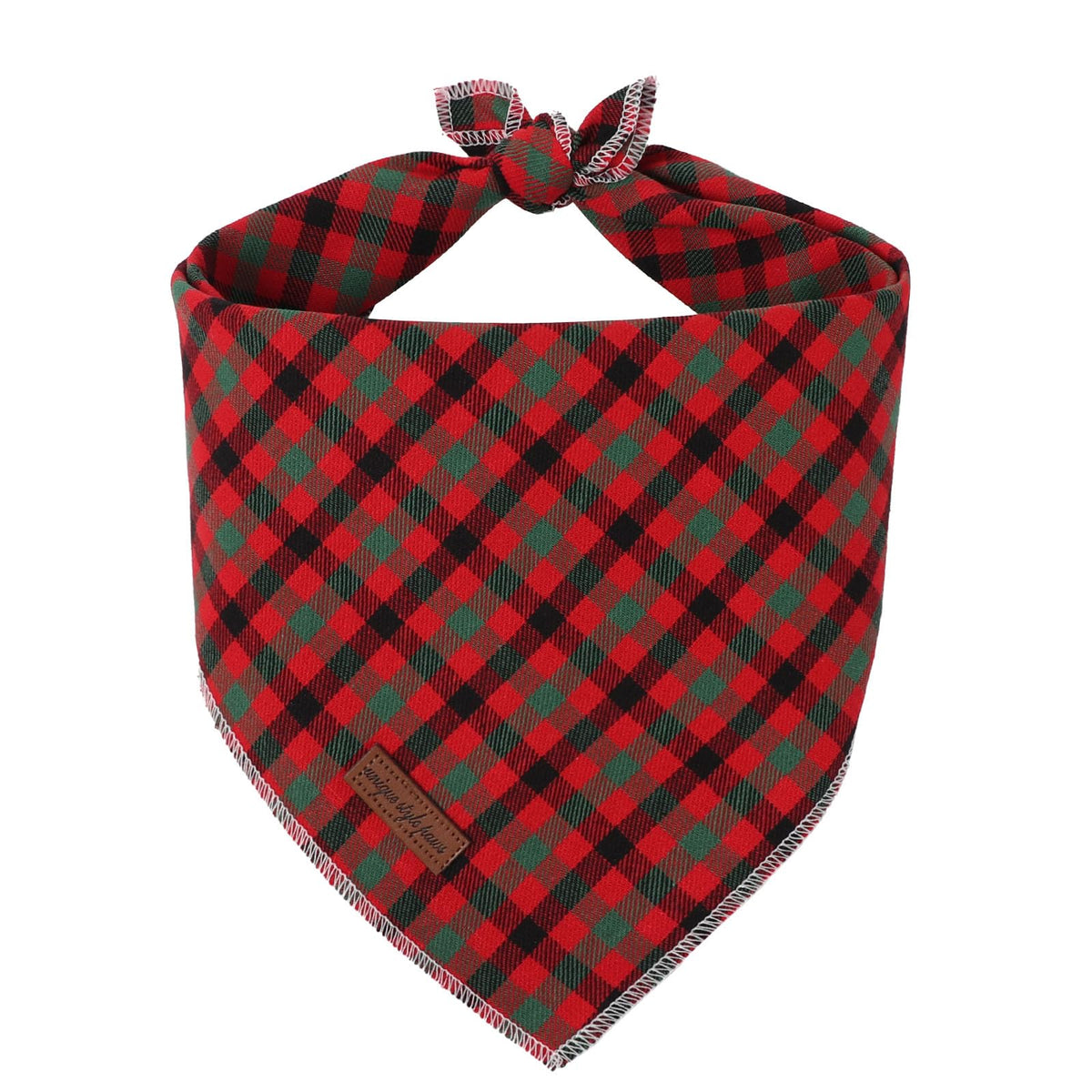 Unique Style Paws bandana navideña para perro en formato cuadrado.