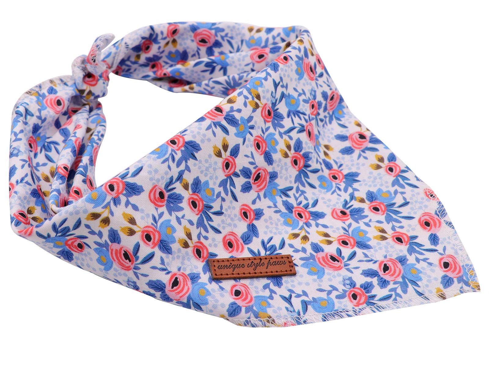 Bandana Unique Style Paws triángulo algodón talla mediana, perfecta para looks festivos.