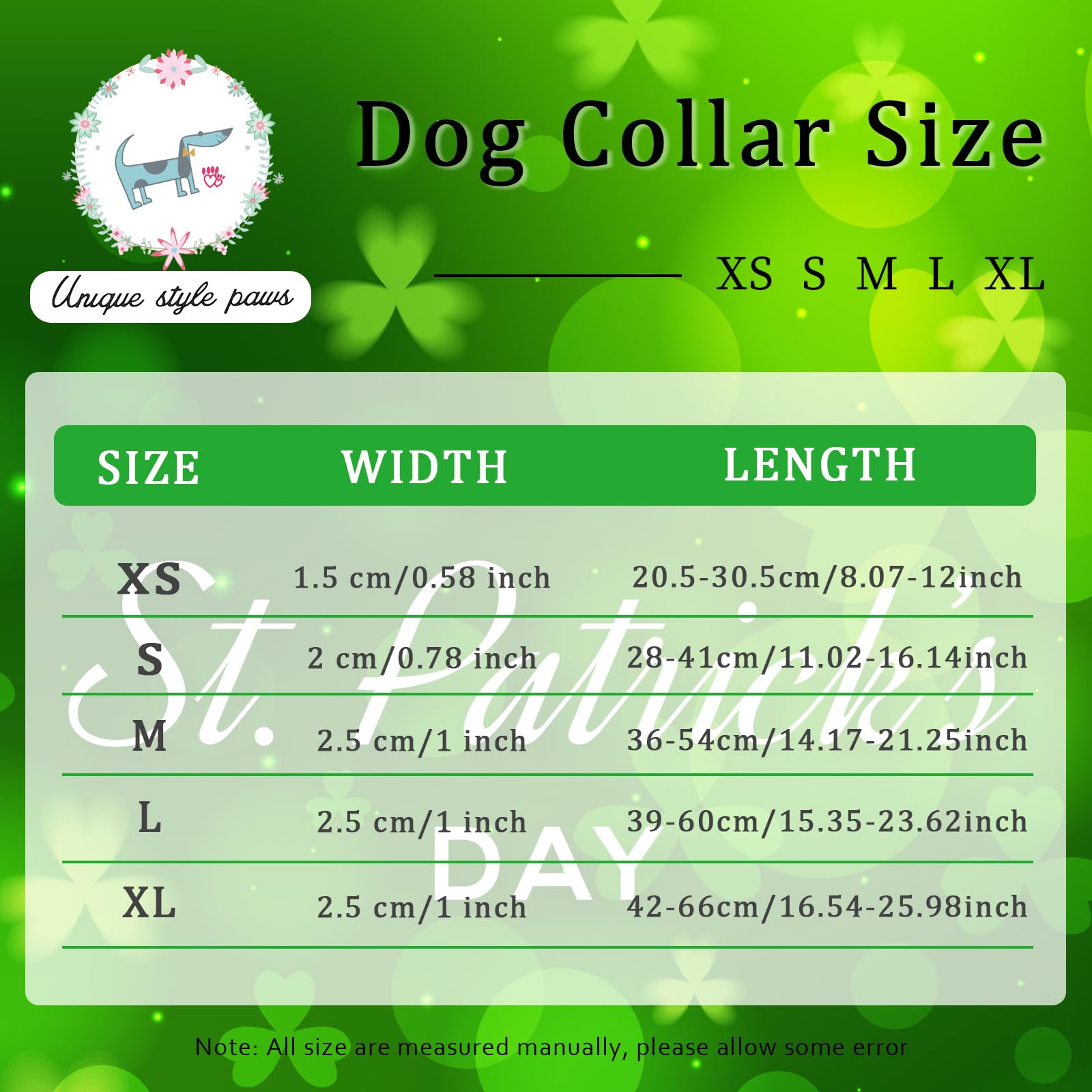 Cierre plastico ligero del collar Unique Style Paws para mayor seguridad