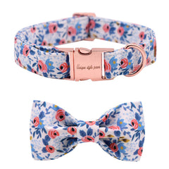Unique style paws collar con lazo: estilo elegante y cómodo para paseos.