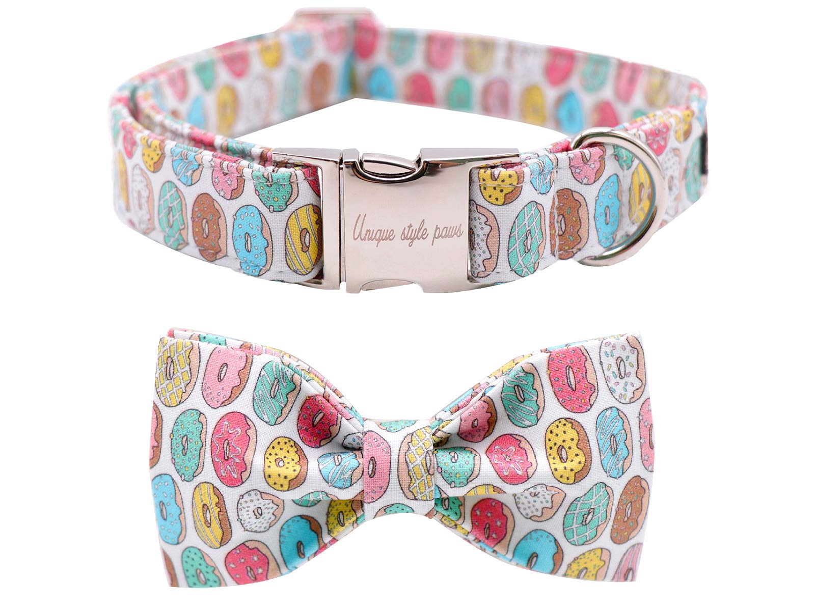 Collar Unique Style Paws con lazo ajustable para perros, cómodo y elegante.