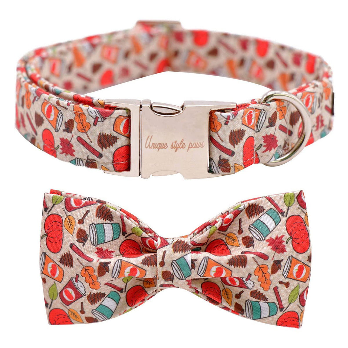 Collar Unique Style Paws con lazo frontal, cómodo y elegante para tu mascota