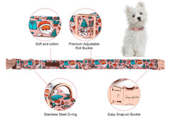 Unique Style Paws collar diseño navidad cómodo y festivo para perros.