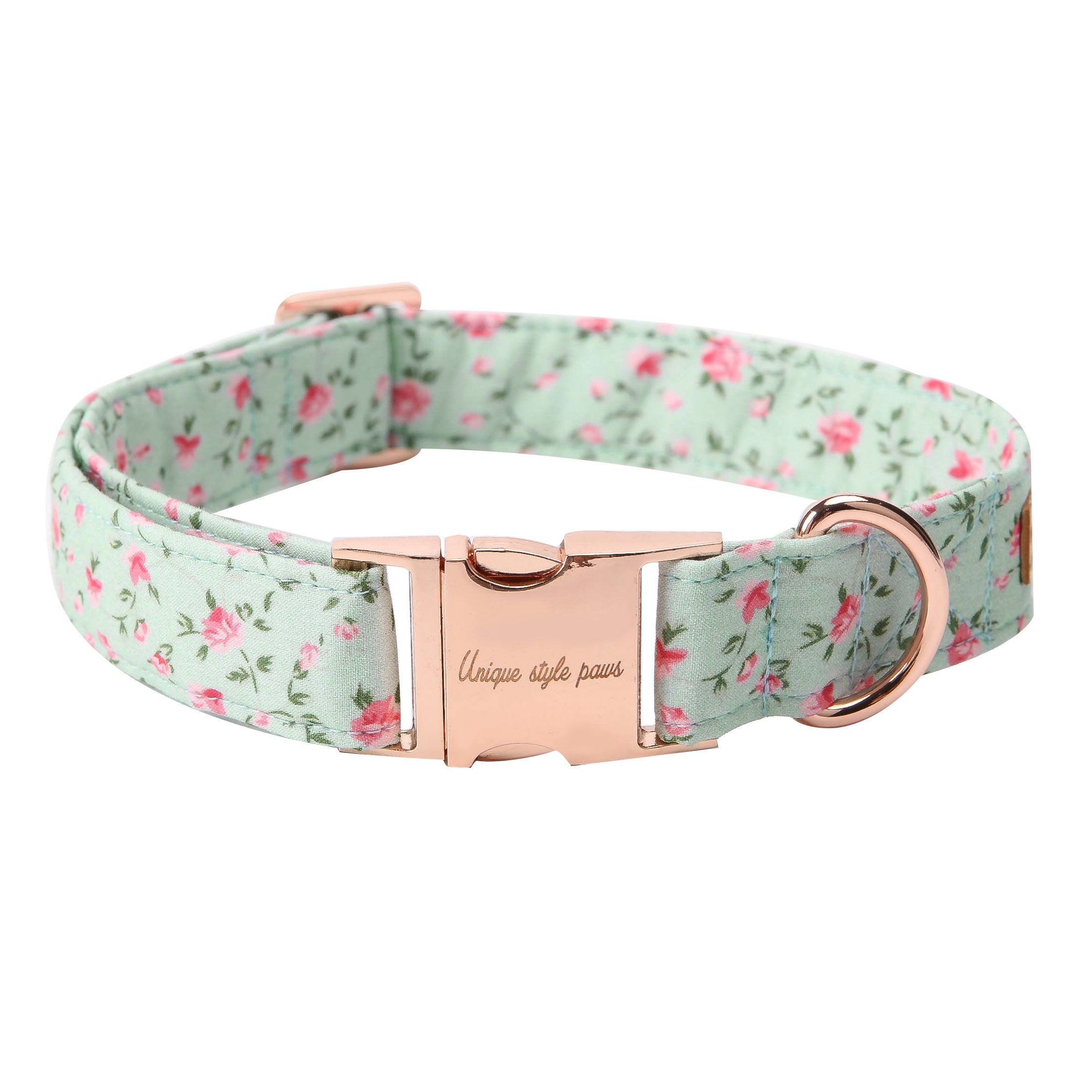 Unique Style Paws collar durable con doble costura para mayor resistencia.