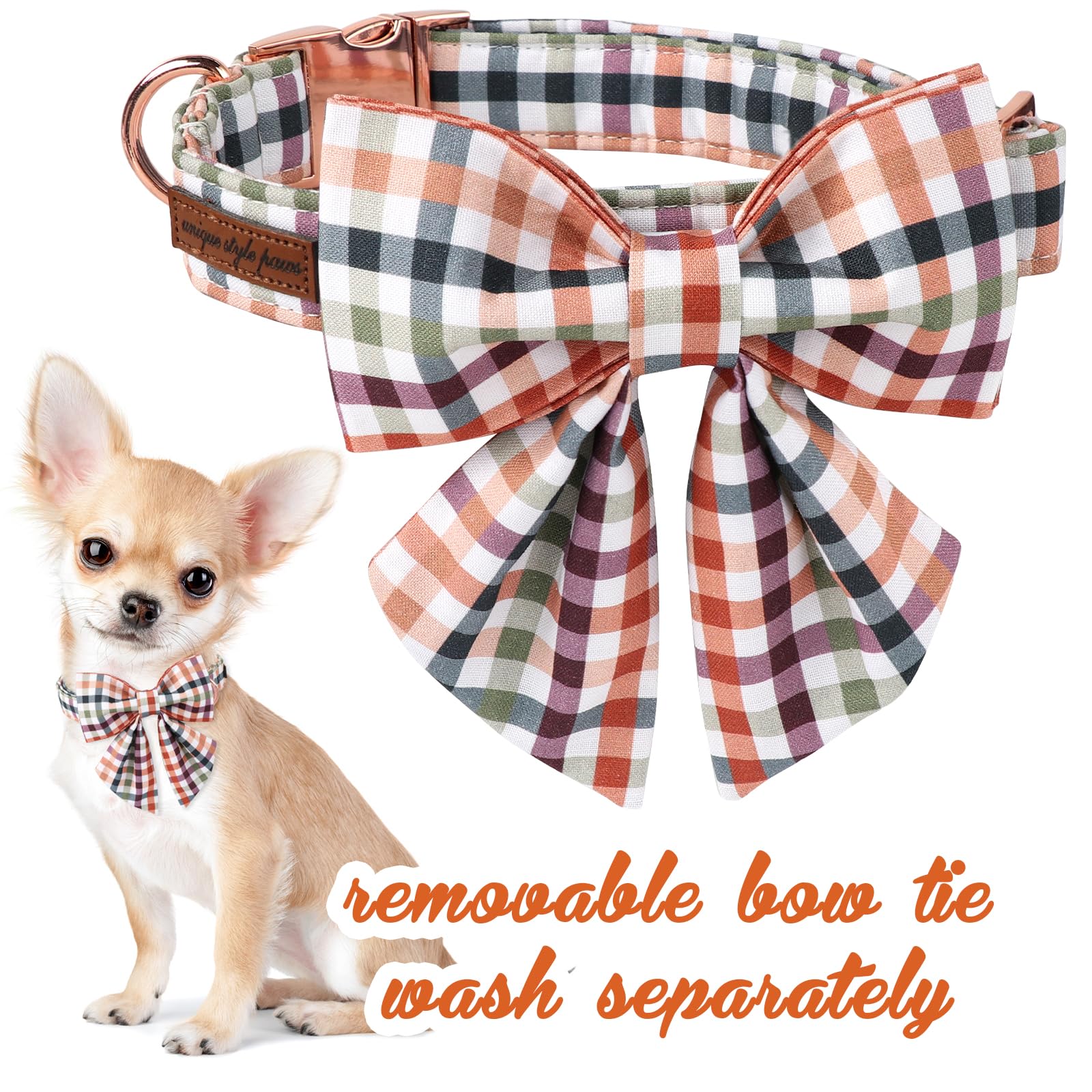 Unique Style Paws collar de algodón suave, agradable para la piel del perro