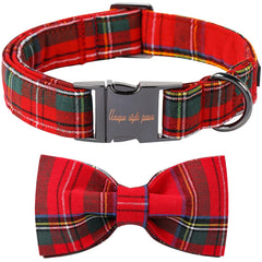 Collar navidad Unique Style Paws con lazo, cómodo para fiestas