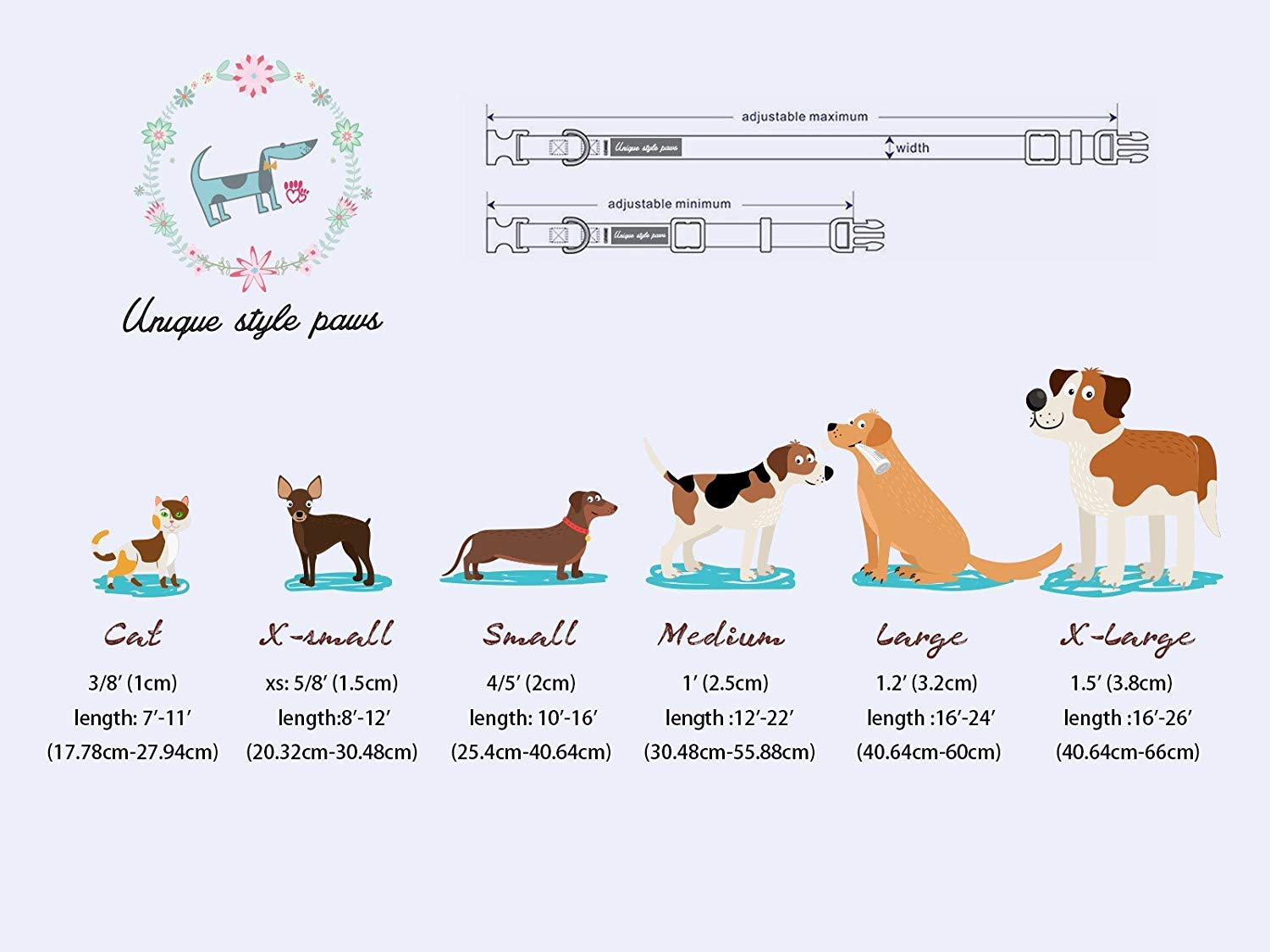 Unique Style Paws collar para ocasiones especiales, perfecto para bodas o viajes