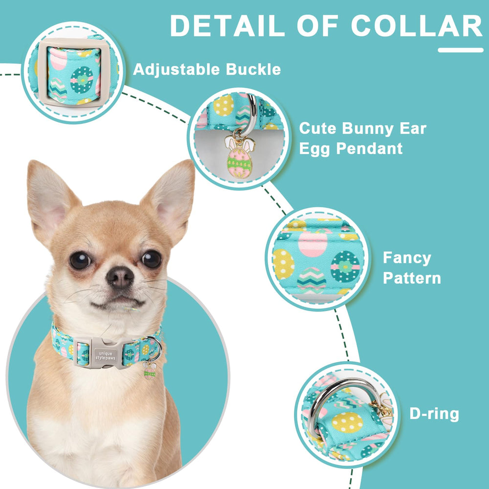 Unique Style Paws Collar de Pascua ajustable para perros de todas las tallas