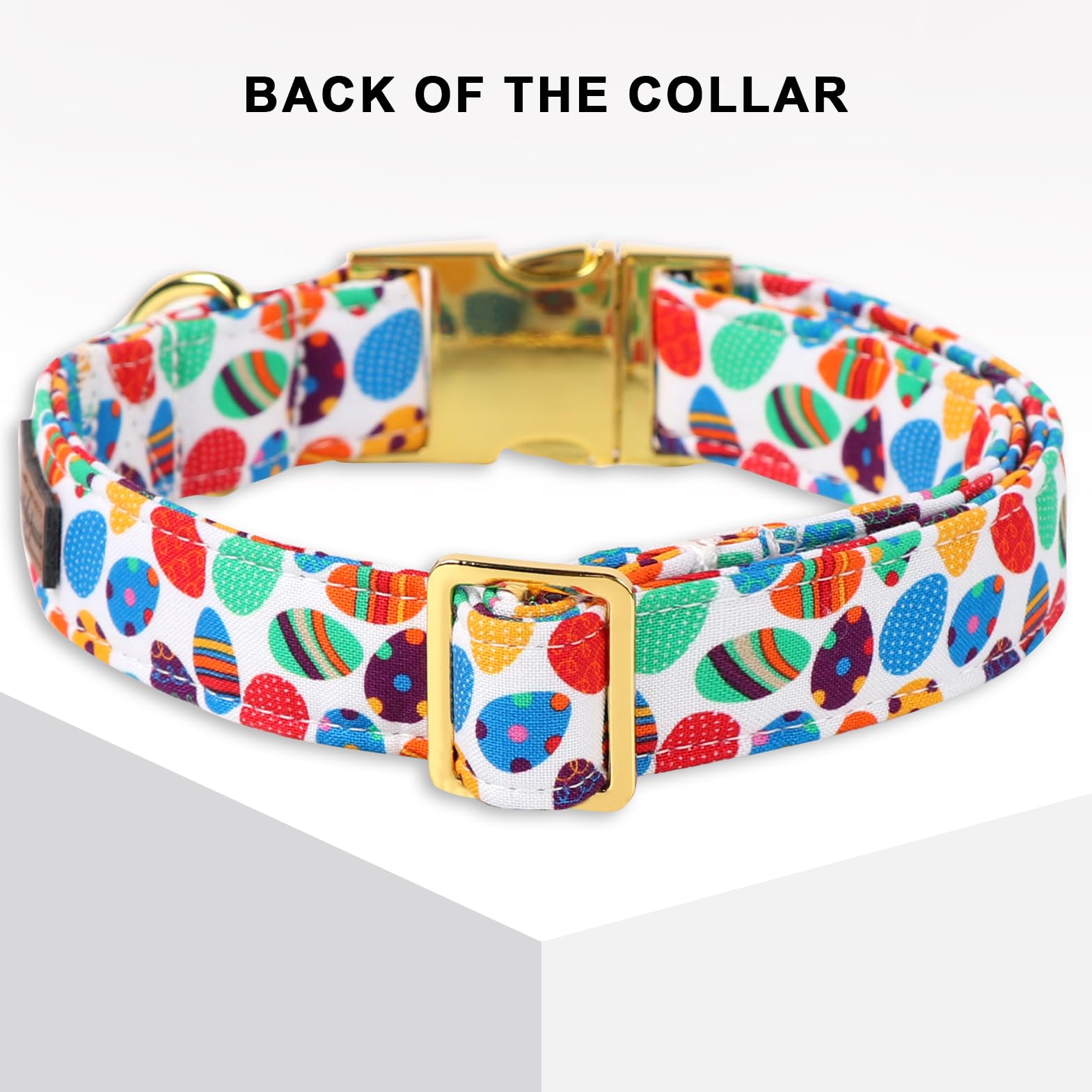 Unique style paws collar de Pascua, diseño con patrón huevo colorido para paseos.