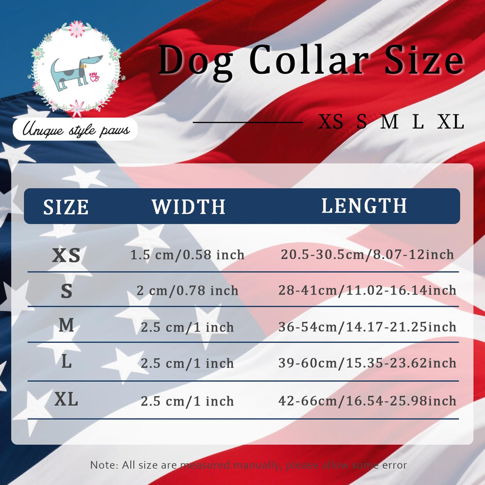 Collar para dia de independencia Unique Style Paws en fotos.