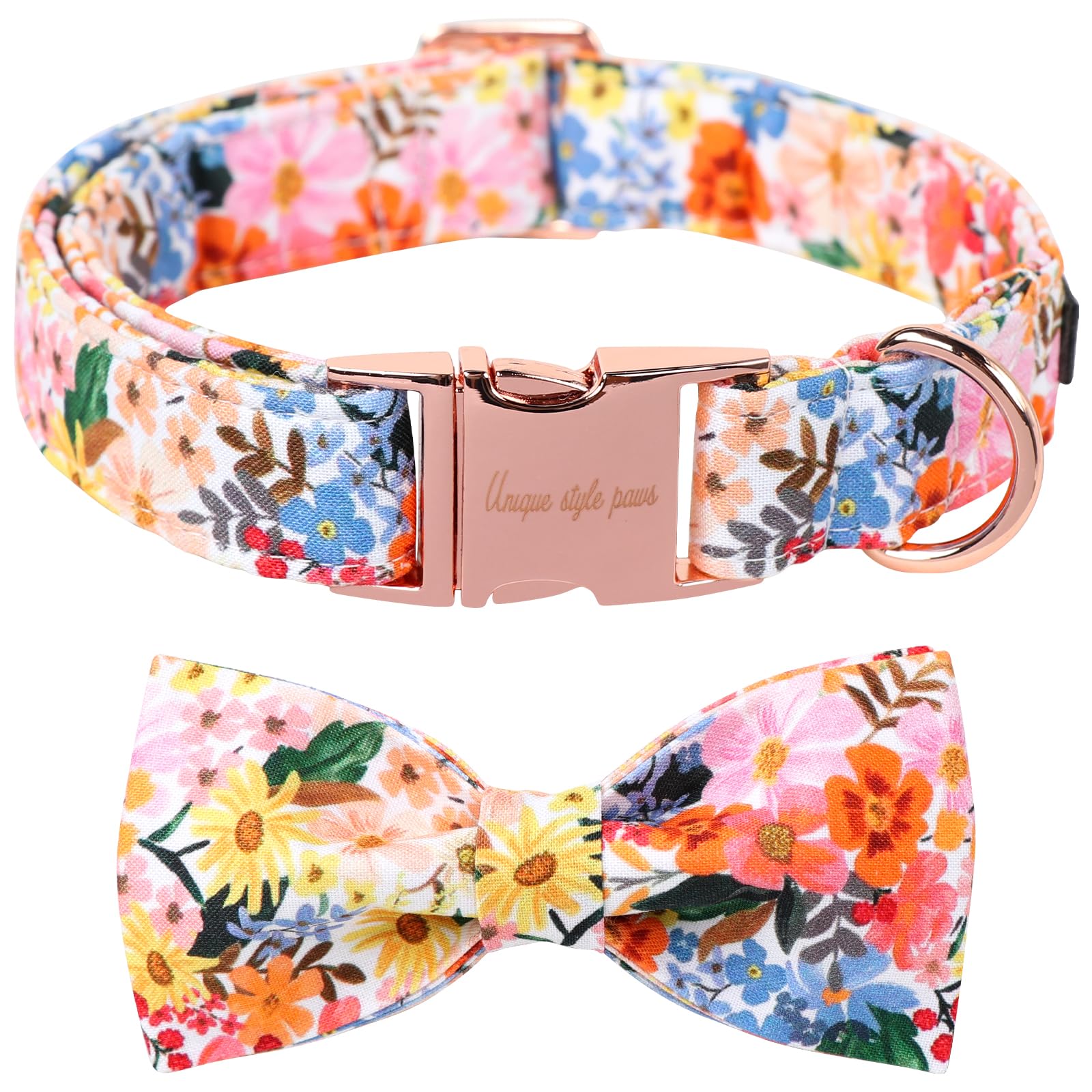 Collar Unique Style Paws con lazo removible para uso diario y personalización.