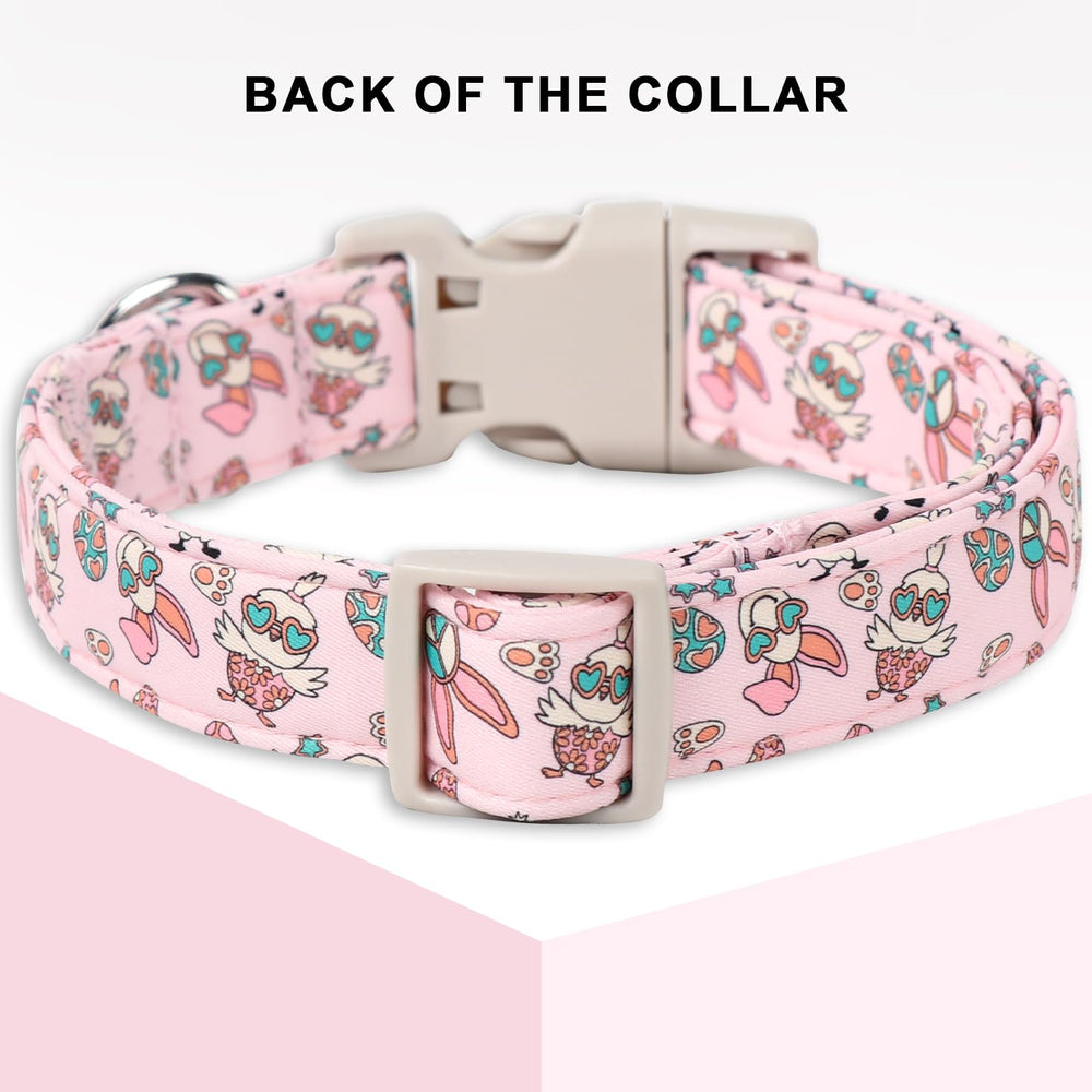 Unique Style Paws collar rosa con huevos, perfecto para salidas festivas