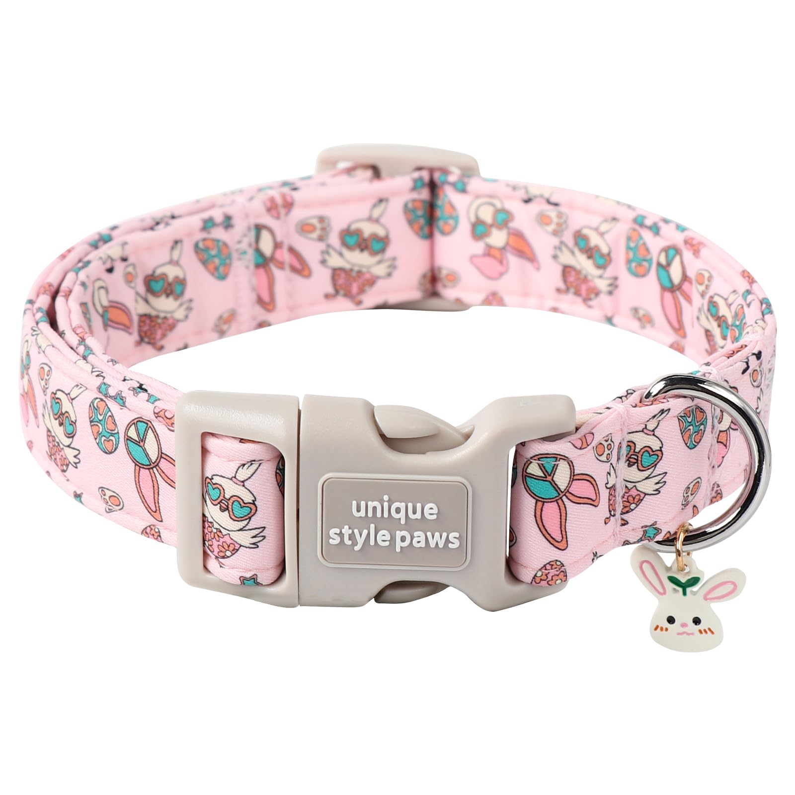 Unique Style Paws collar Pascua rosa con huevos, cómodo para perros.