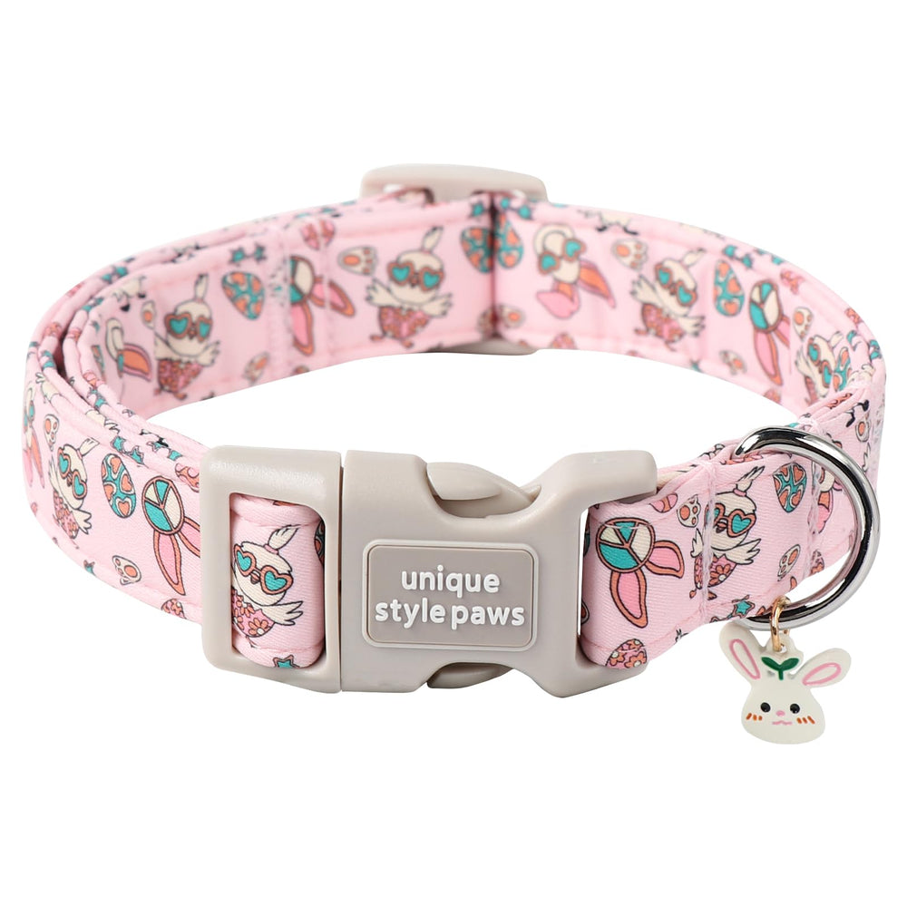 Unique Style Paws collar Pascua rosa con huevos, cómodo para perros.